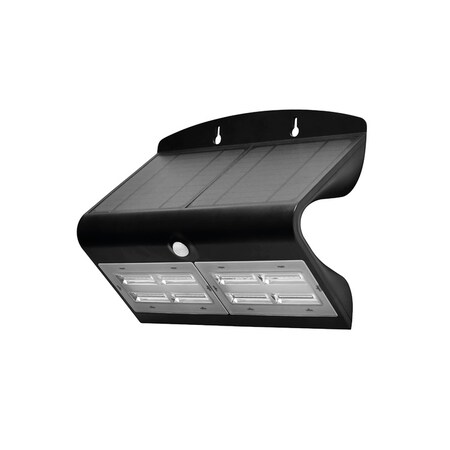 Luceco Solar Guardian PIR Security Wall Light – Outdoor Garden – Black – Warm White